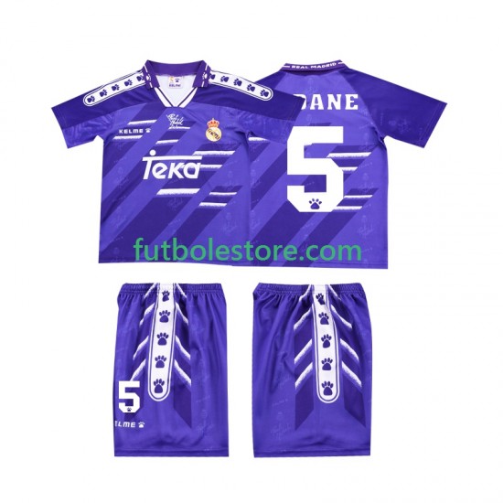 Segunda Equipación del Real Madrid ZIDANE 5 Retro 1994 1996 Manga Corta para Niño (Camiseta y pantalón) Segunda Equipación del Real Madrid ZIDANE 5 Retro 1994 1996 Manga Corta para Niño (Camiseta y pantalón)