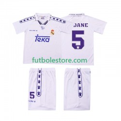 Primera Equipación del Real Madrid ZIDANE 5 Retro 1994 1996 Manga Corta para Niño (Camiseta y pantalón)