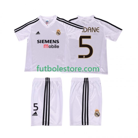 Primera Equipación del Real Madrid ZIDANE 5 Retro 2004 20025 Manga Corta para Niño (Camiseta y pantalón) Primera Equipación del Real Madrid ZIDANE 5 Retro 2004 20025 Manga Corta para Niño (Camiseta y pantalón)