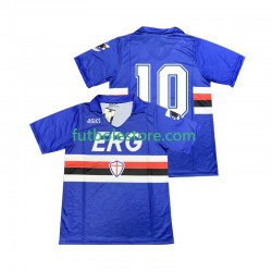 Primera Equipación del Sampdoria 10 Retro 1990 1991 Manga Corta para Hombre