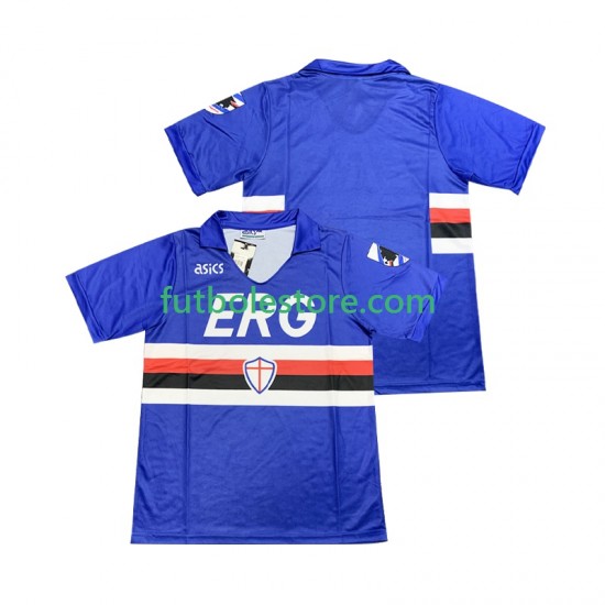 Primera Equipación del Sampdoria Retro 1990 1991 Manga Corta para Hombre Primera Equipación del Sampdoria Retro 1990 1991 Manga Corta para Hombre