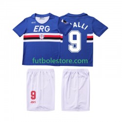 Primera Equipación del Sampdoria VIALLI 9 Retro 1990 1991 Manga Corta para Niño (Camiseta y pantalón)