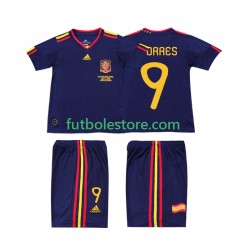 Segunda Equipación del España TORRES 9 Retro 2010 Manga Corta para Niño (Camiseta y pantalón)
