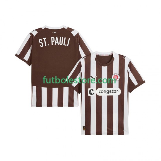 Primera Equipación del St. Pauli 2025-2026 Manga Corta para Hombre Primera Equipación del St. Pauli 2025-2026 Manga Corta para Hombre