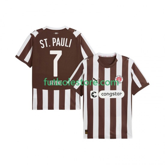Primera Equipación del St. Pauli Jackson Irvine 7 2025-2026 Manga Corta para Hombre Primera Equipación del St. Pauli Jackson Irvine 7 2025-2026 Manga Corta para Hombre