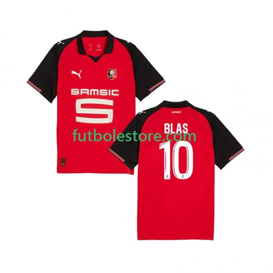 Primera Equipación del Stade Rennais Ludovic Blas 10 2025-2026 Manga Corta para Hombre Primera Equipación del Stade Rennais Ludovic Blas 10 2025-2026 Manga Corta para Hombre