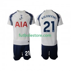 Primera Equipación del Tottenham Hotspur Kulusevski 21 2025-2026 Manga Corta para Niño (Camiseta y pantalón)