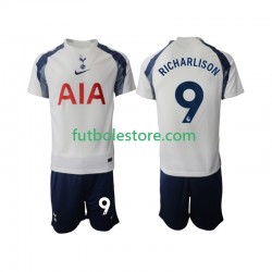 Primera Equipación del Tottenham Hotspur Richarlison 9 2025-2026 Manga Corta para Niño (Camiseta y pantalón)