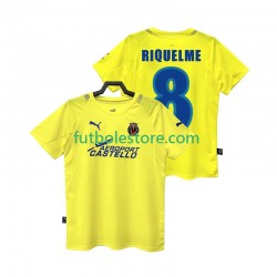 Primera Equipación del Villarreal CF RIQUELME 8 Retro 2005 2006 Manga Corta para Hombre