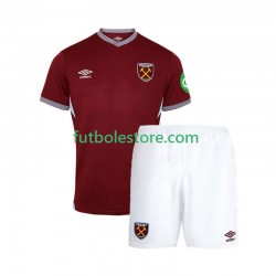 Primera Equipación del West Ham United 2025-2026 Manga Corta para Niño (Camiseta y pantalón)