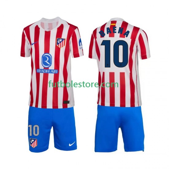 Primera Equipación del Atlético Madrid Alex Baena 10 2025-2026 Manga Corta para Niño (Camiseta y pantalón)