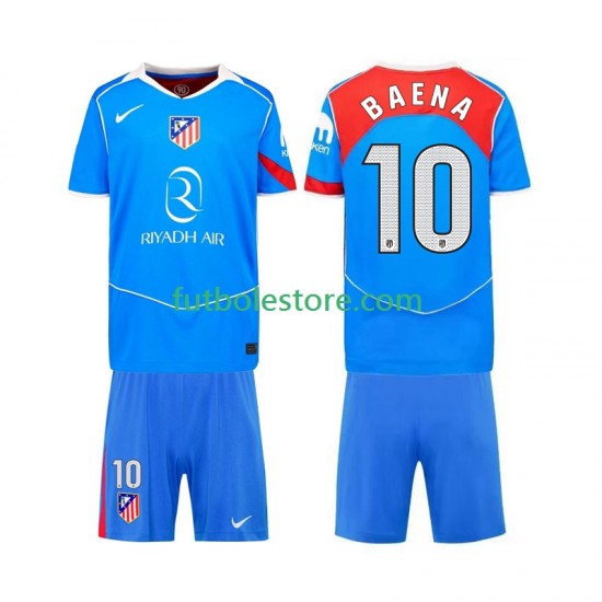Tercera Equipación del Atlético Madrid Alex Baena 10 2025-2026 Manga Corta para Niño (Camiseta y pantalón)