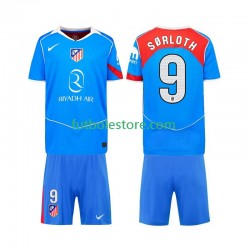 Tercera Equipación del Atlético Madrid Alexander Sorloth 9 2025-2026 Manga Corta para Niño (Camiseta y pantalón)
