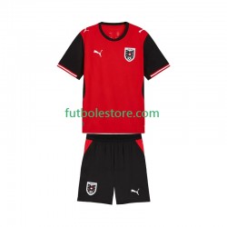 Primera Equipación del Austria World Cup 2026 Manga Corta para Niño (Camiseta y pantalón)