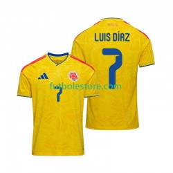 Primera Equipación del Colombia Luis Diaz 7 World Cup 2026 Manga Corta para Hombre