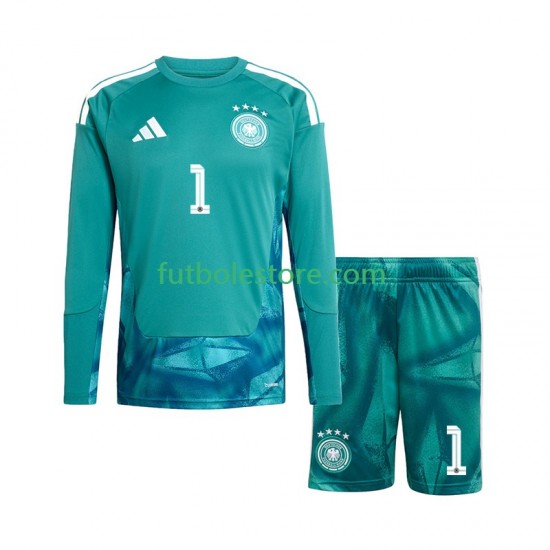 Primera Equipación del Alemania Portero Manuel Neuer 1 World Cup 2026 ML para Niño (Camiseta y pantalón)
