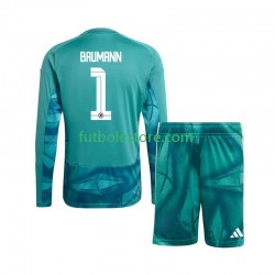 Primera Equipación del Alemania Portero Oliver Baumann 1 World Cup 2026 ML para Niño (Camiseta y pantalón)