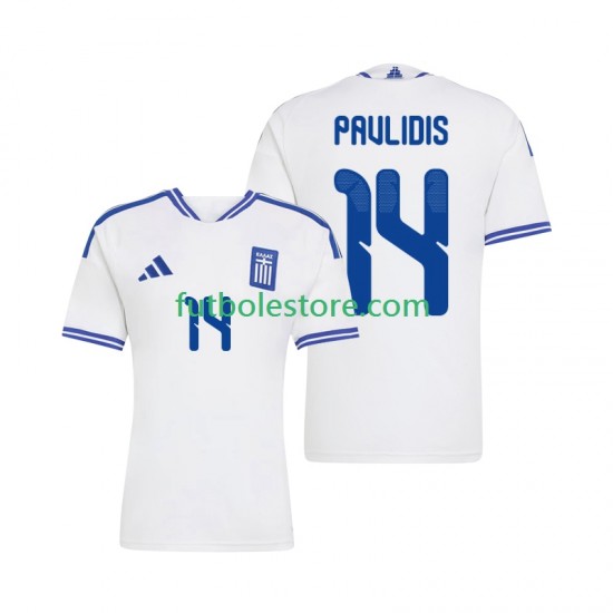 Primera Equipación del Grecia Vangelis Pavlidis 14 2026 Manga Corta para Hombre