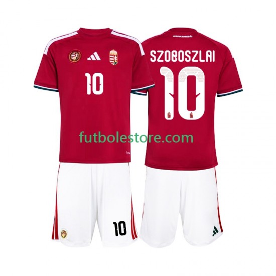 Primera Equipación del Hungría Szoboszlai 10 World Cup 2026 Manga Corta para Niño (Camiseta y pantalón)