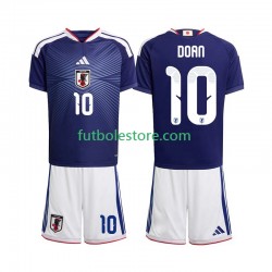 Primera Equipación del Japón Ritsu Doan 10 World Cup 2026 Manga Corta para Niño (Camiseta y pantalón)