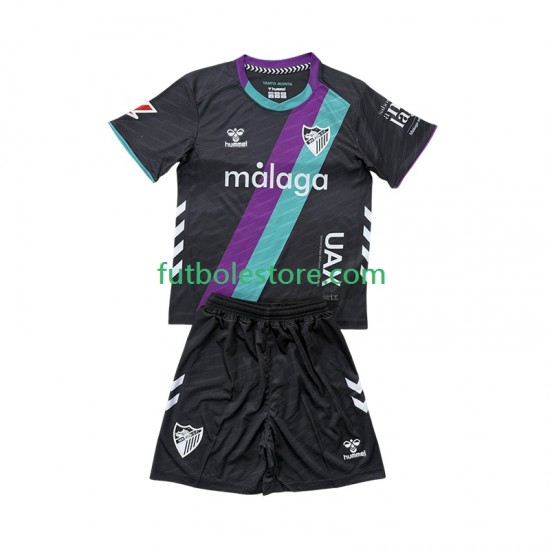 Segunda Equipación del Málaga CF 2025-2026 Manga Corta para Niño (Camiseta y pantalón)