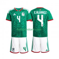 Primera Equipación del México Edson Alvarez 4 World Cup 2026 Manga Corta para Niño (Camiseta y pantalón)
