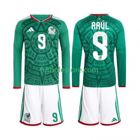 Primera Equipación del México Raul Jimenez 9 World Cup 2026 ML para Niño (Camiseta y pantalón)