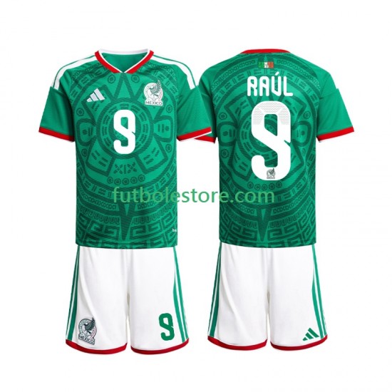 Primera Equipación del México Raul Jimenez 9 World Cup 2026 Manga Corta para Niño (Camiseta y pantalón)