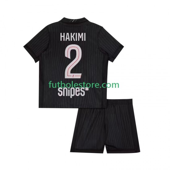 Cuarta Equipación del Paris Saint-Germain Achraf Hakimi 2 2025-2026 Manga Corta para Niño (Camiseta y pantalón)