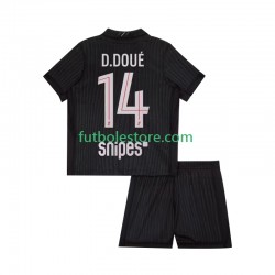Cuarta Equipación del Paris Saint-Germain Desire Doue 14 2025-2026 Manga Corta para Niño (Camiseta y pantalón)
