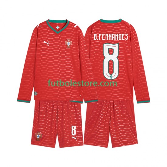 Primera Equipación del Portugal Bruno Fernandes 8 World Cup 2026 ML para Niño (Camiseta y pantalón)