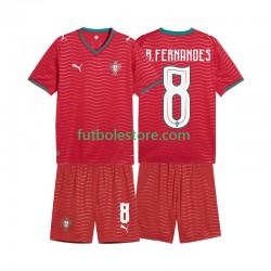 Primera Equipación del Portugal Bruno Fernandes 8 World Cup 2026 Manga Corta para Niño (Camiseta y pantalón)