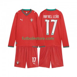 Primera Equipación del Portugal Rafael Leao 17 World Cup 2026 ML para Niño (Camiseta y pantalón)