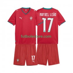 Primera Equipación del Portugal Rafael Leao 17 World Cup 2026 Manga Corta para Niño (Camiseta y pantalón)