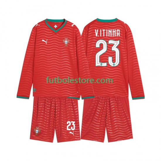 Primera Equipación del Portugal Vitinha 23 World Cup 2026 ML para Niño (Camiseta y pantalón)