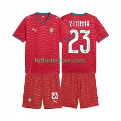 Primera Equipación del Portugal Vitinha 23 World Cup 2026 Manga Corta para Niño (Camiseta y pantalón)