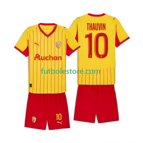 Primera Equipación del RC Lens Florian Thauvin 10 2025-2026 Manga Corta para Niño (Camiseta y pantalón)