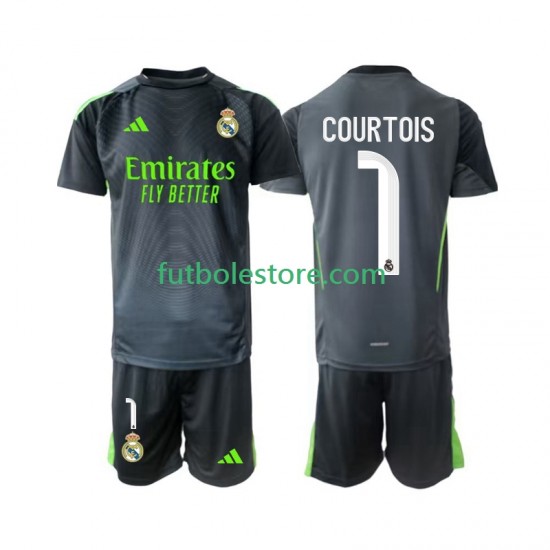 Tercera Equipación del Real Madrid Portero Thibaut Courtois 1 2025-2026 Manga Corta para Niño (Camiseta y pantalón)