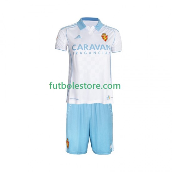 Primera Equipación del Real Zaragoza 2025-2026 Manga Corta para Niño (Camiseta y pantalón)