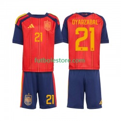 Primera Equipación del España Mikel Oyarzabal 21 World Cup 2026 Manga Corta para Niño (Camiseta y pantalón)
