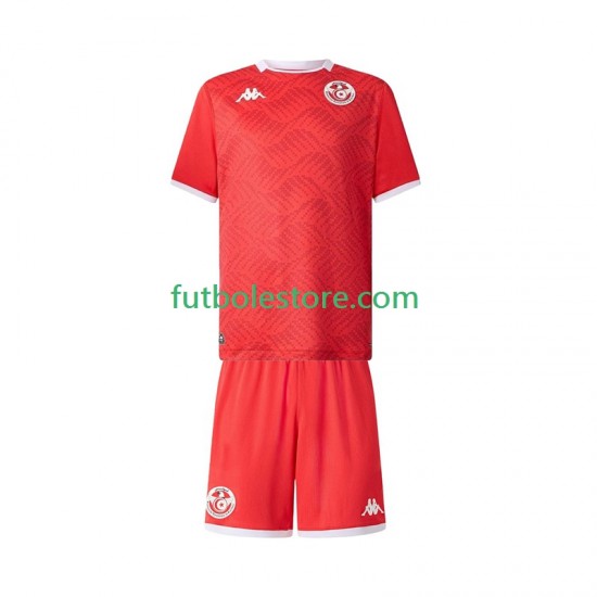 Primera Equipación del Túnez 2025 Manga Corta para Niño (Camiseta y pantalón)