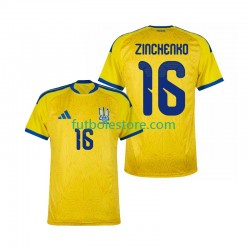 Primera Equipación del Ucrania Oleksandr Zinchenko 16 World Cup 2026 Manga Corta para Hombre