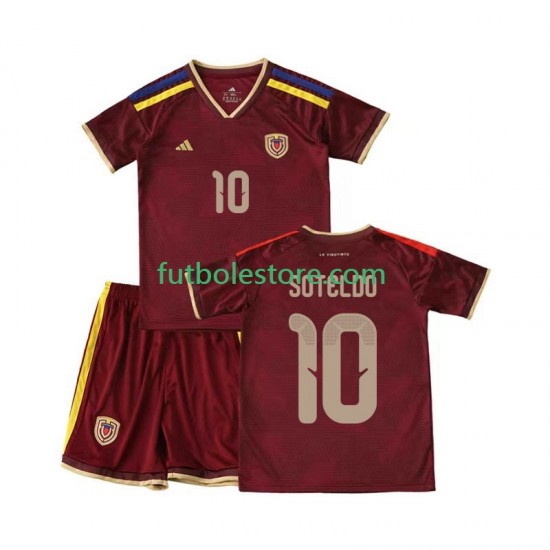 Primera Equipación del Venezuela Yeferson Soteldo 10 2026 Manga Corta para Niño (Camiseta y pantalón)