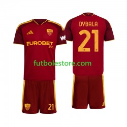 Primera Equipación del AS Roma Paulo Dybala 21 2026-2027 Manga Corta para Niño (Camiseta y pantalón)