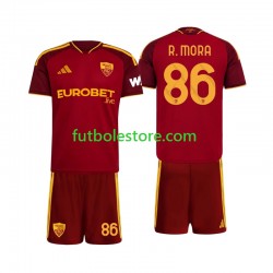 Primera Equipación del AS Roma Rodrigo Mora 86 2026-2027 Manga Corta para Niño (Camiseta y pantalón)