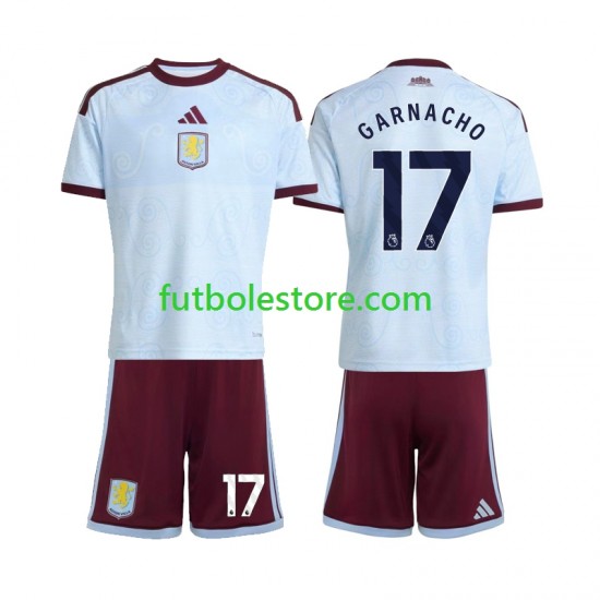 Tercera Equipación del Aston Villa Alejandro Garnacho 17 2026-2027 Manga Corta para Niño (Camiseta y pantalón)
