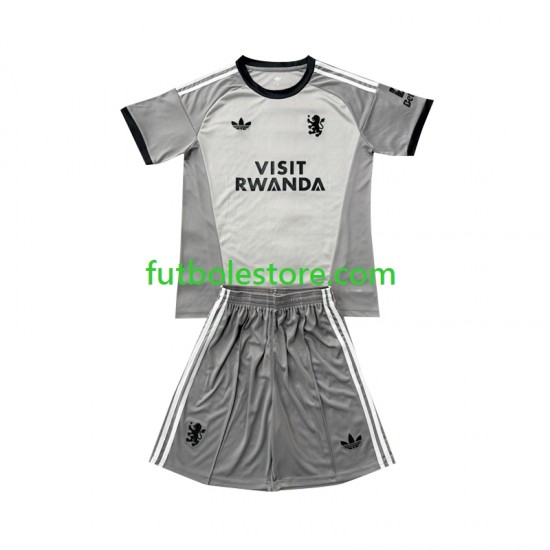 Cuarta Equipación del Aston Villa Portero 2026-2027 Manga Corta para Niño (Camiseta y pantalón)