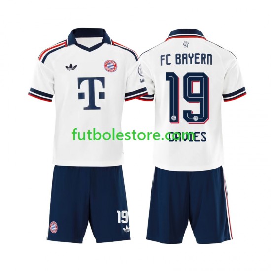 Segunda Equipación del Bayern de Múnich Alphonso Davies 19 2026-2027 Manga Corta para Niño (Camiseta y pantalón)
