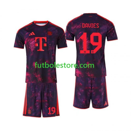 Tercera Equipación del Bayern de Múnich Alphonso Davies 19 2026-2027 Manga Corta para Niño (Camiseta y pantalón)