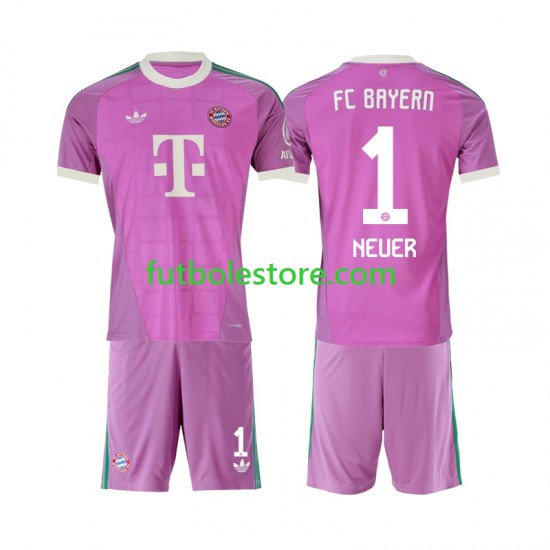 Tercera Equipación del Bayern de Múnich Portero Manuel Neuer 1 2026-2027 Manga Corta para Niño (Camiseta y pantalón)
